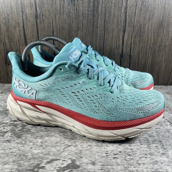 HOKA One One Clifton 8 Women's Size 8 B Athletic Shoes Aquarelle/Eggshell Blue - Picture 1 of 10